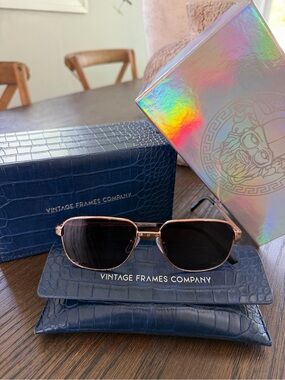 24KT Gold VF Co. Sunglasses with Black Lenses- Unisex